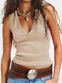 V-Neck Wide Strap Tank
