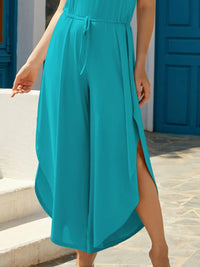 Wide Strap Wide Leg Jumpsuit