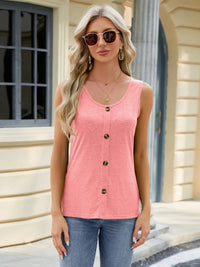 Scoop Neck Casual Tank Top
