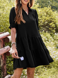 Johnny Collar Short Sleeve Mini Dress
