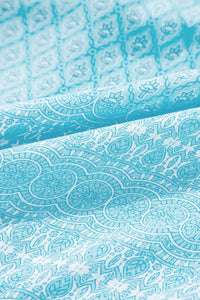 Printed Ruffled Wide Straps Tank