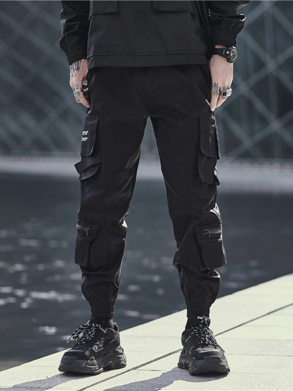 Men's Plus Size Multi-Pocket Joggers