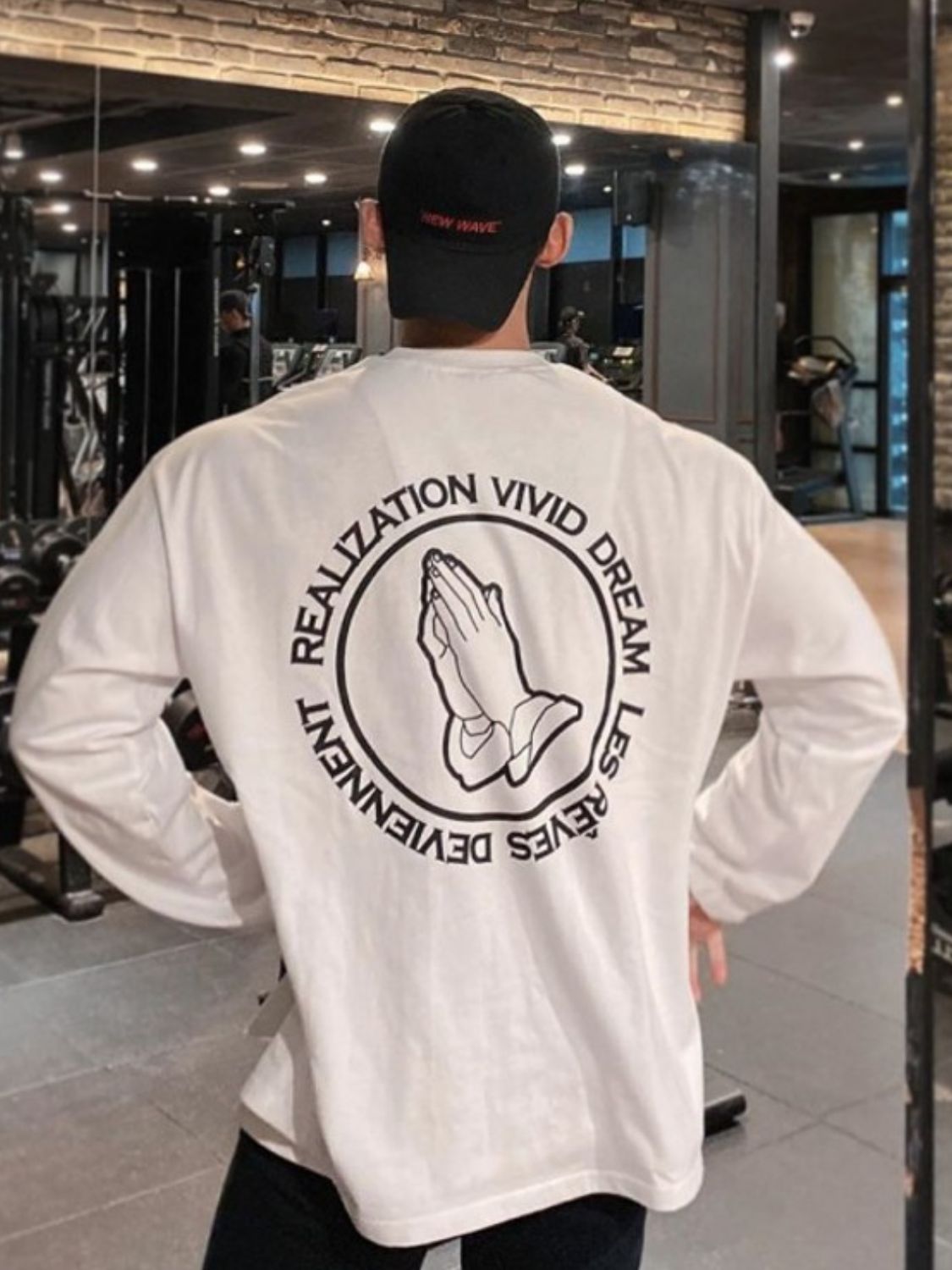 Men's Graphic Round Neck Long Sleeve T-Shirt