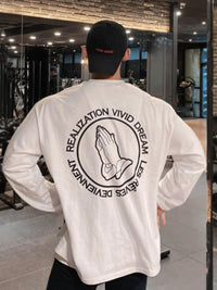 Men's Graphic Round Neck Long Sleeve T-Shirt