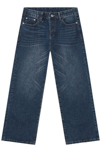 Wide Straight Jeans with Pockets
