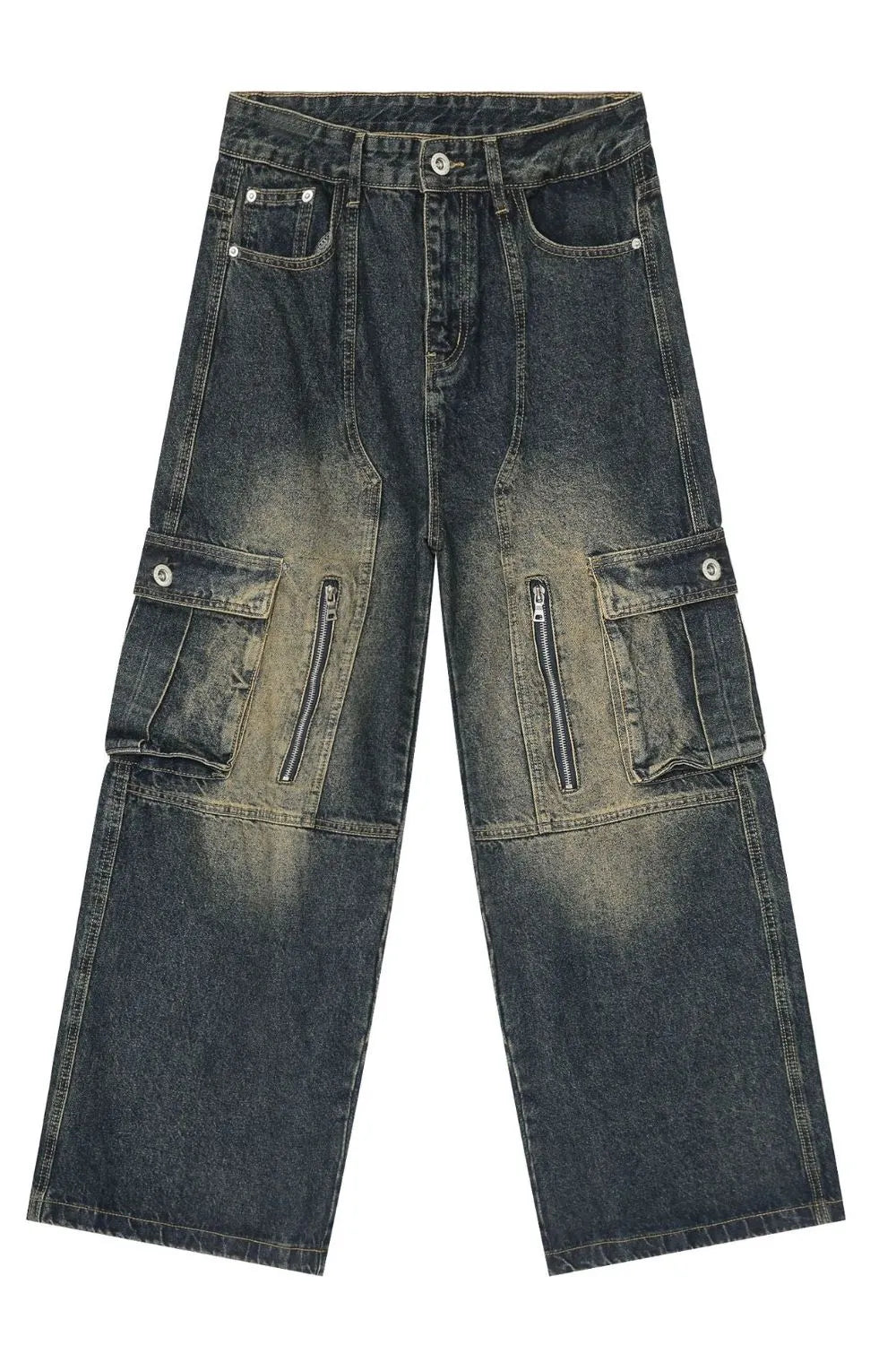 Men's Wide Leg Cargo Jeans