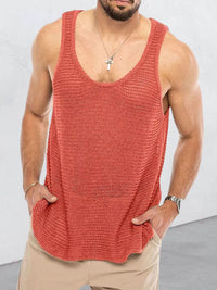 Men's Plus Size Round Neck Wide Strap Tank