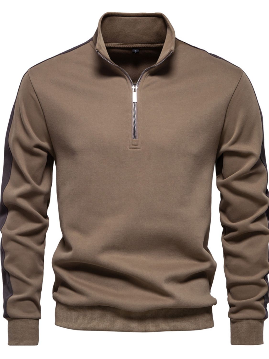 Men's Contrast Striped Long Sleeve Sweatshirt