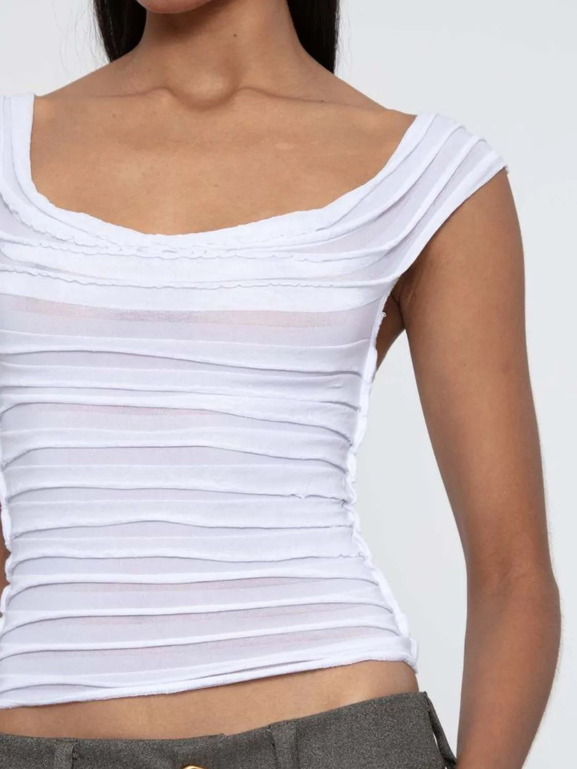 Ruched Solid Tank
