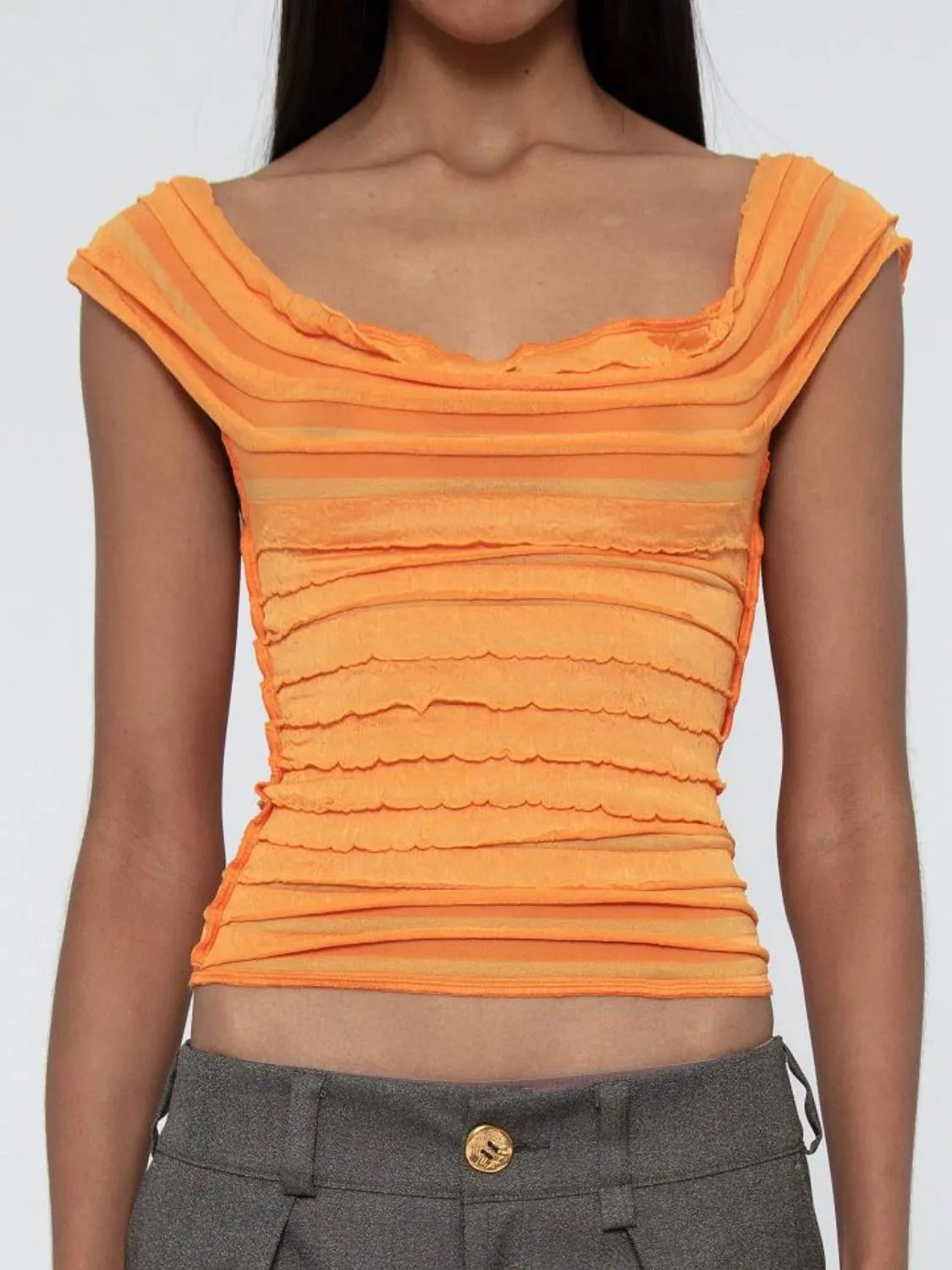 Ruched Solid Tank