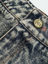 Men's Camouflage Patchwork Denim Shorts