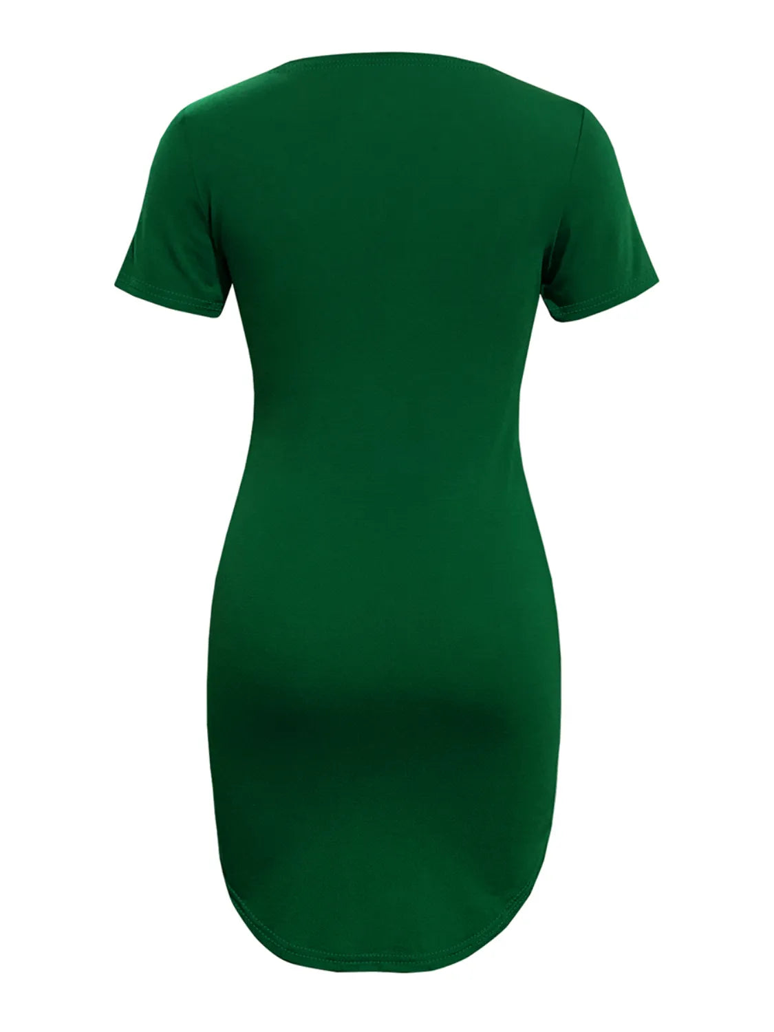 Round Neck Short Sleeve Mini Tee Dress