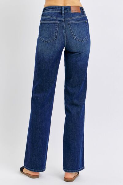 Judy Blue Full Size Tummy Control Straight Jeans Plus Size