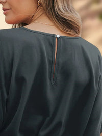 V-Neck Half Sleeve Tie Waist Romper