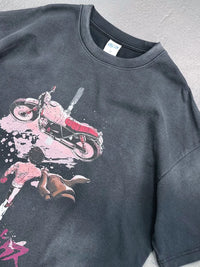 Men's Graphic Round Neck Half Sleeve T-Shirt