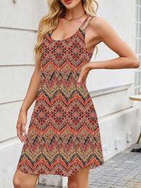 Printed Scoop Neck Cami Dress