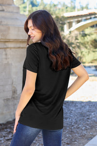 Bamboo Full Size V-Neck Short Sleeve T-Shirt