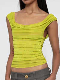 Ruched Solid Tank