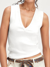 Solid V-Neck Tank