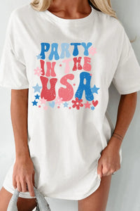 PARTY IN THE USA Graphic Oversized Tee