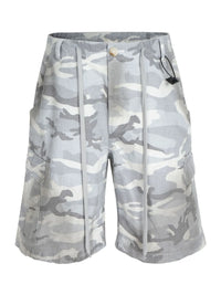 Men's Camouflage Pattern Denim Cargo Shorts