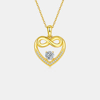 Moissanite 925 Sterling Silver Heart Necklace