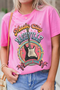 Graphic Round Neck Short Sleeve T-Shirt