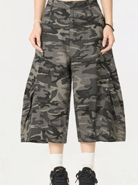 Men's Camouflage Pocketed Shorts