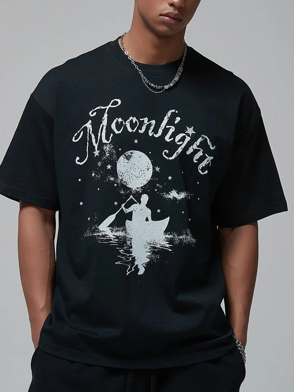 Men's Graphic Round Neck Half Sleeve T-Shirt