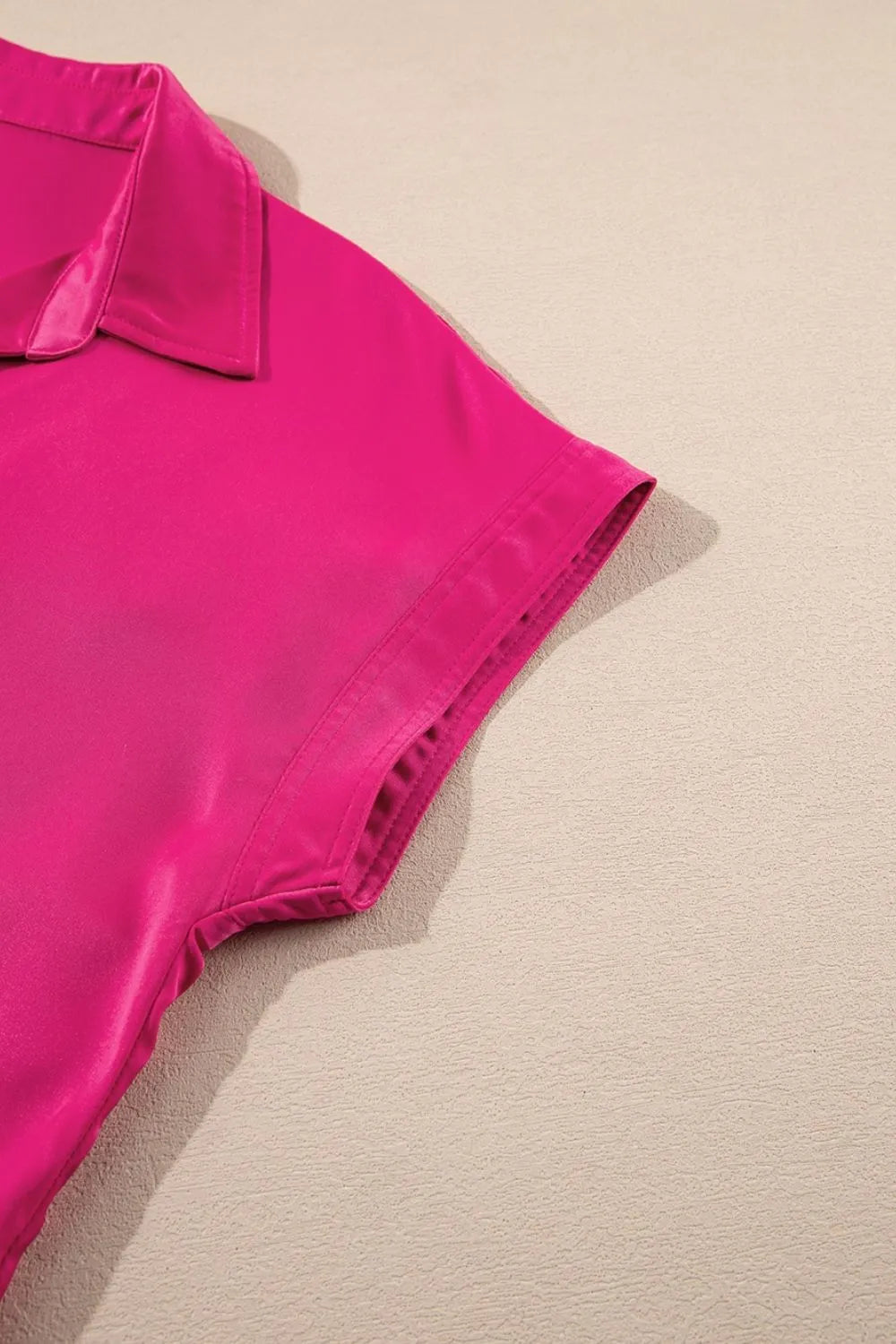 Buttoned Collared Neck Mini Shirt Dress