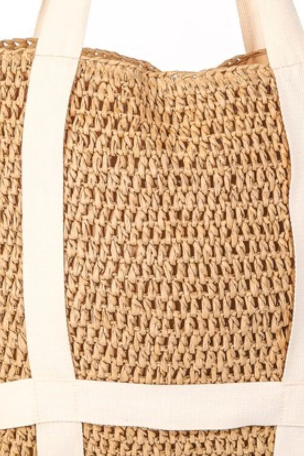 Fame Straw Braided Hat Carrier Tote Bag