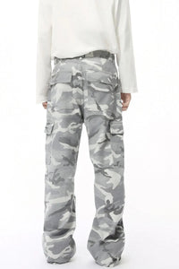 Camouflage Cargo Jeans with Pockets