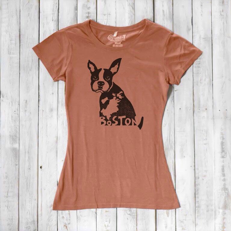 "Boston" Boston Terrier T-Shirt for Women