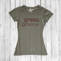 "Grow More" Typography T-Shirt for Women