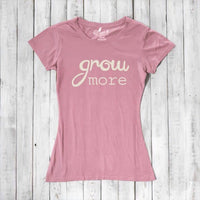"Grow More" Typography T-Shirt for Women