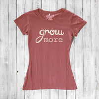 "Grow More" Typography T-Shirt for Women