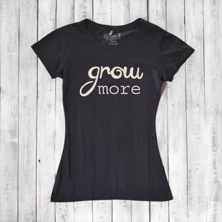"Grow More" Typography T-Shirt for Women