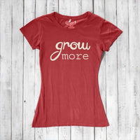 "Grow More" Typography T-Shirt for Women