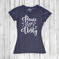 "Peace, Love, Unity" T-Shirt for Women