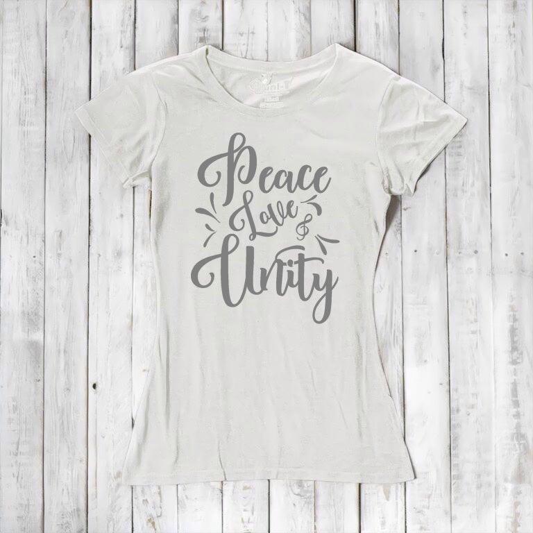 "Peace, Love, Unity" T-Shirt for Women