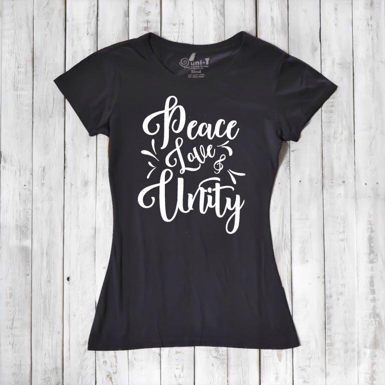 "Peace, Love, Unity" T-Shirt for Women