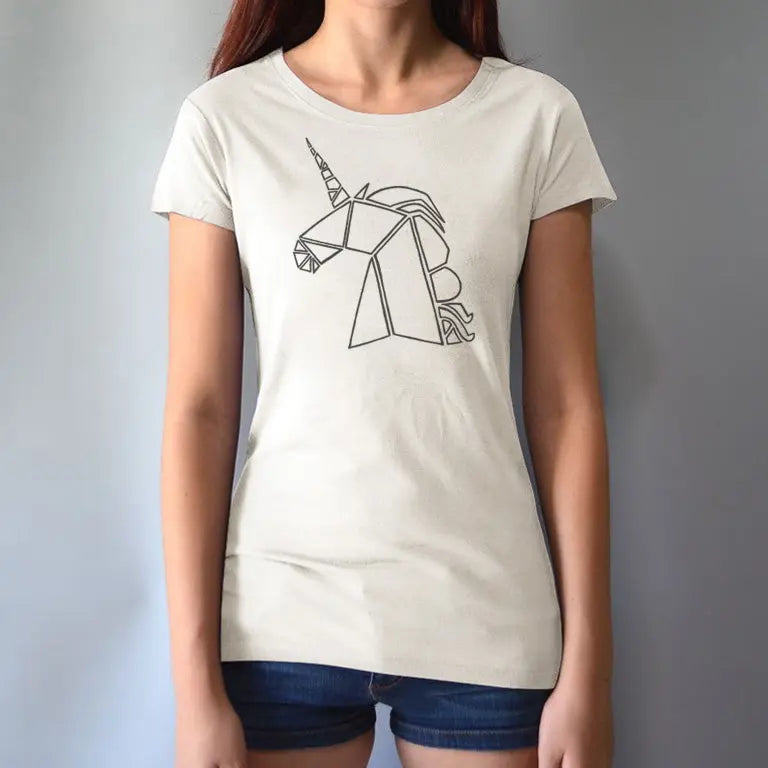 Geometric Unicorn T-Shirt for Women