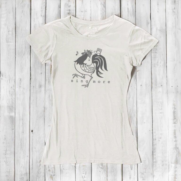 "Sing More" Rooster T-Shirt for Women