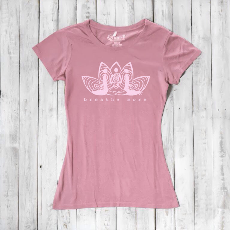 "Breathe More" Yoga T-Shirt for Women