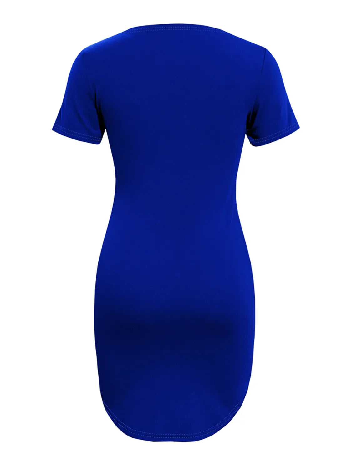 Round Neck Short Sleeve Mini Tee Dress