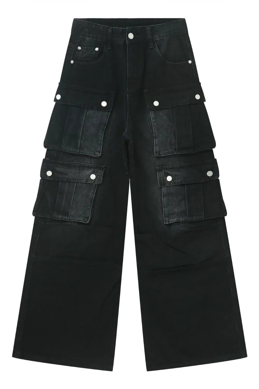 Men's Wide Leg Jeans with Cargo Pockets