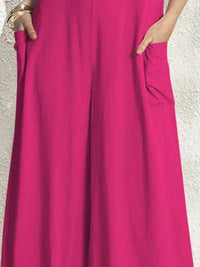 V-Neck Wide Leg Jumpsuit