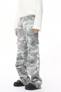 Camouflage Cargo Jeans with Pockets