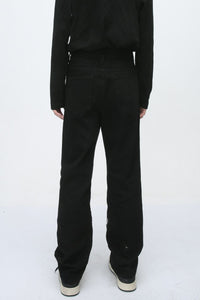 Men's Zip Decor Straight Leg Jeans