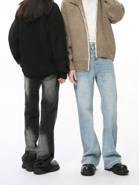 Splash Ink Washed Jeans with Pockets